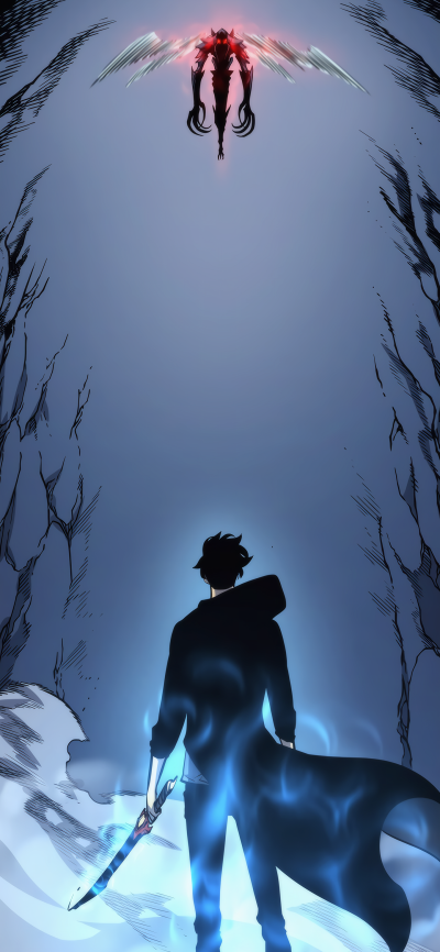Anime Solo Leveling, Sung Jin-Woo, 1440x3120