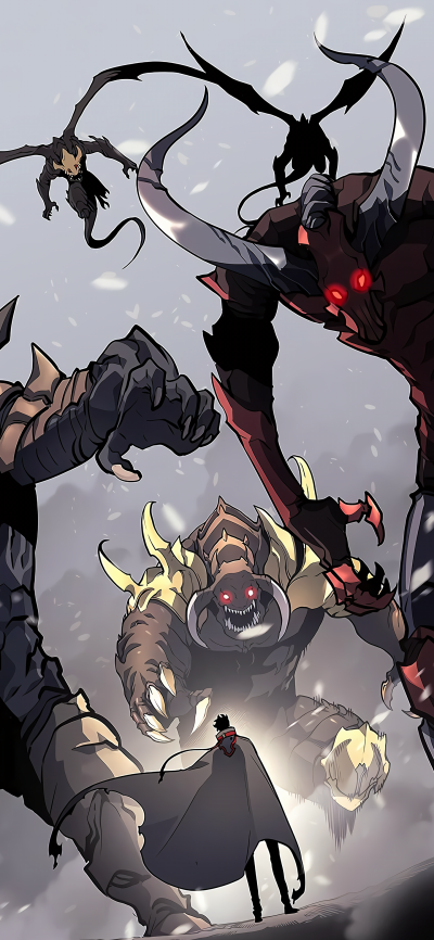 Anime Solo Leveling, Sung Jin-Woo, 1440x3120