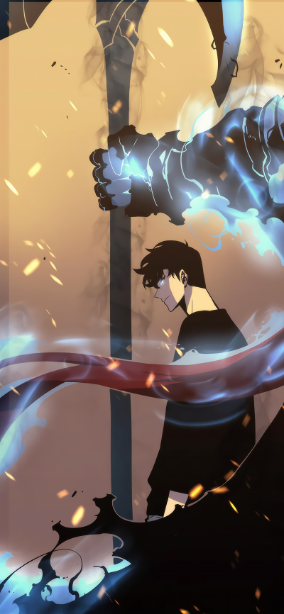 Anime Solo Leveling, Sung Jin-Woo, 1440x3120