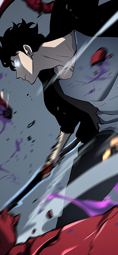 Anime Solo Leveling, Sung Jin-Woo, 1440x3120