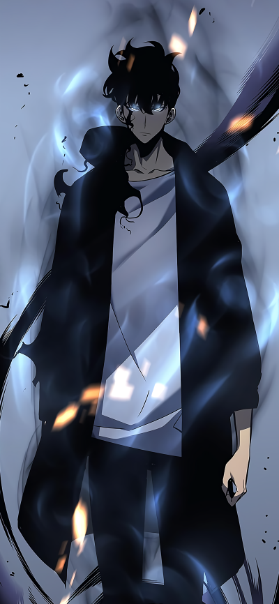Anime Solo Leveling, Sung Jin-Woo, 1440x3120