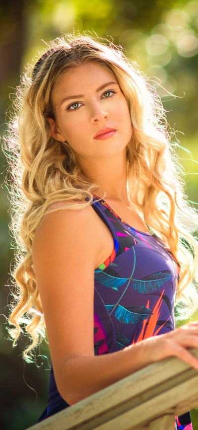 Women Model, Blonde, Blue Eyes, Long Hair, Bokeh, 1440x3120