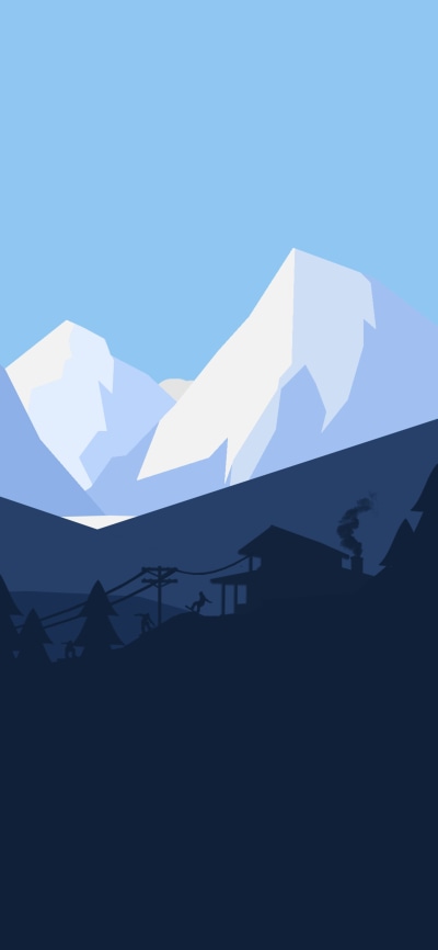 Artistic Minimalist, Mountain, 1440x3120