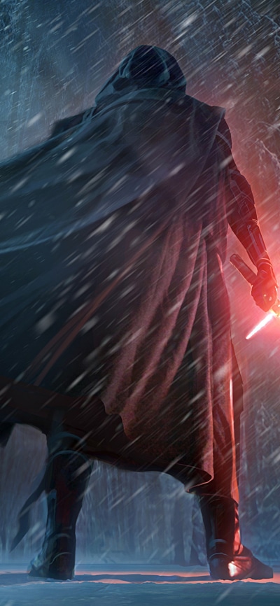 Movie Star Wars Episode VII: The Force Awakens, Kylo Ren, Lightsaber, Star Wars, 1440x3120