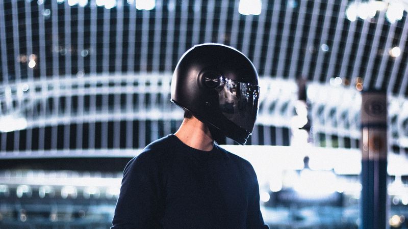 motorcyclist, helmet, motorcycle, gloves, 4k