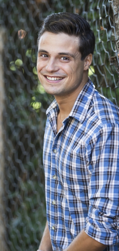 Men Model, Brown Eyes, Fence, Smile, 1440x3040