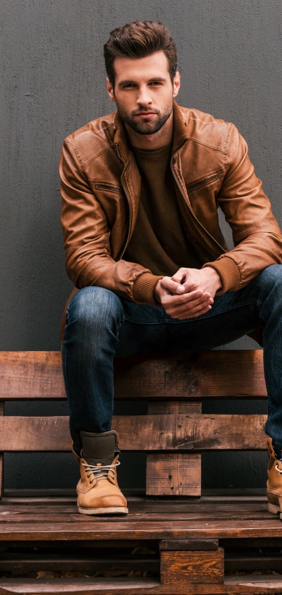 Men Model, Leather Jacket, 1440x3040