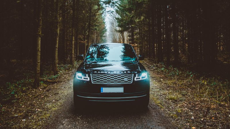 range rover, car, front view, suv, 4k