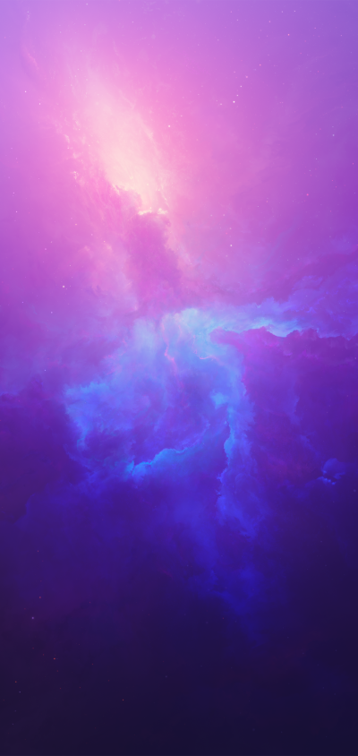 Sci Fi Nebula, Purple, Blue, Space, 1440x3040