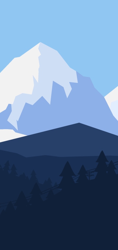 Artistic Minimalist, Mountain, 1440x3040