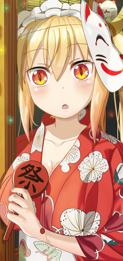 Anime Miss Kobayashis Dragon Maid, Tohru (Miss Kobayashis Dragon Maid), Kobayashi-san Chi No Maid Dragon, 1440x3040