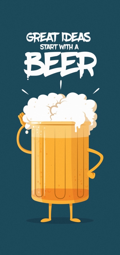 Humor Minimalist, Beer, 1440x3040