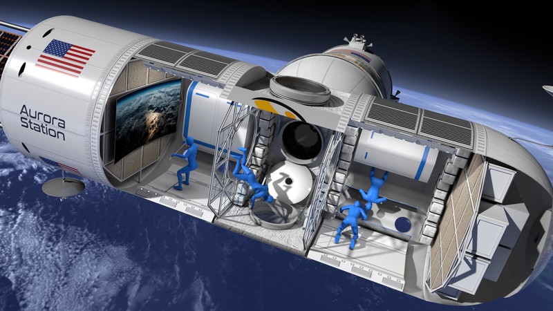 The Aurora Space Station, Space Tourism, 4k