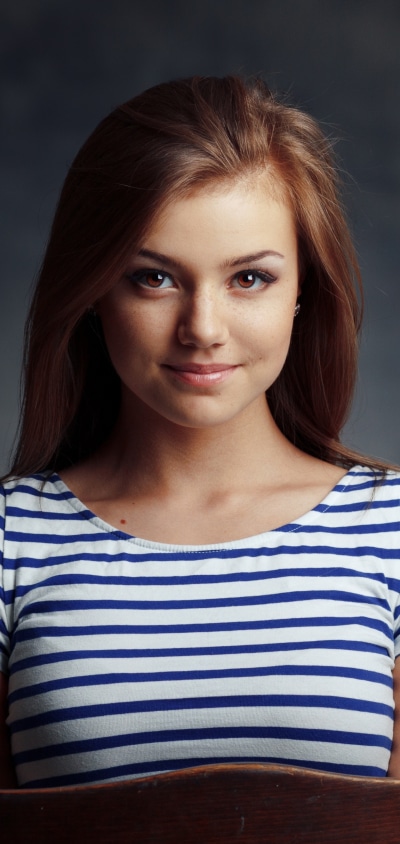 Women Model, Redhead, Brown Eyes, 1440x3040