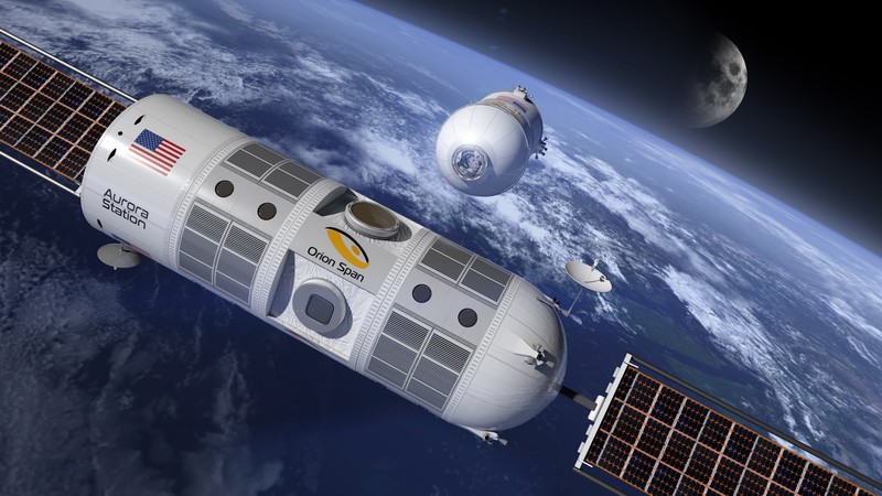 The Aurora Space Station, Space Tourism, 4k