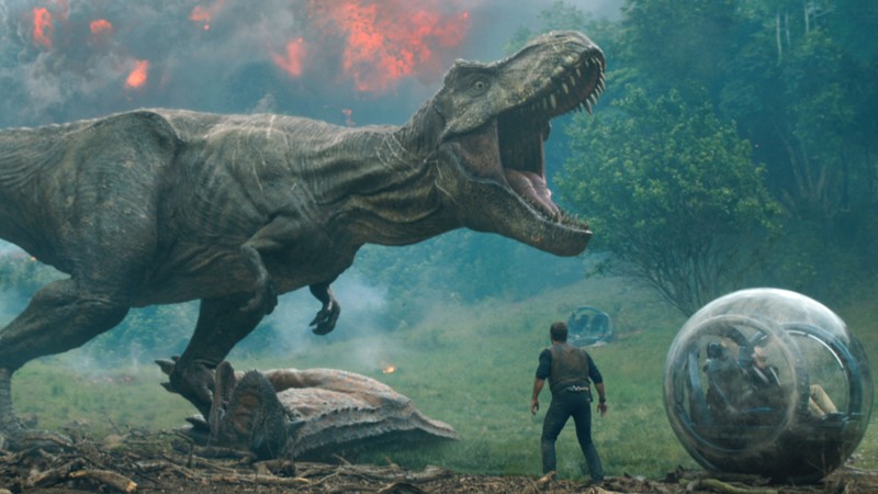 Jurassic World: Fallen Kingdom, Chris Pratt, dinosaur, 4k