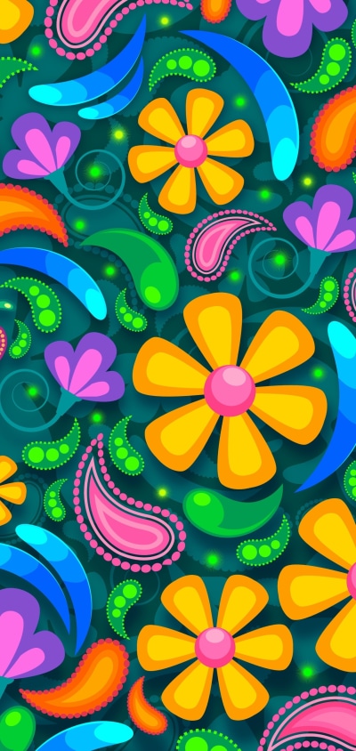 Artistic Flower, Colors, Colorful, 1440x3040