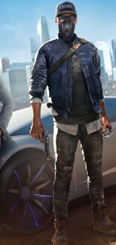 Video Game Watch Dogs 2, Marcus Holloway, 1440x3040