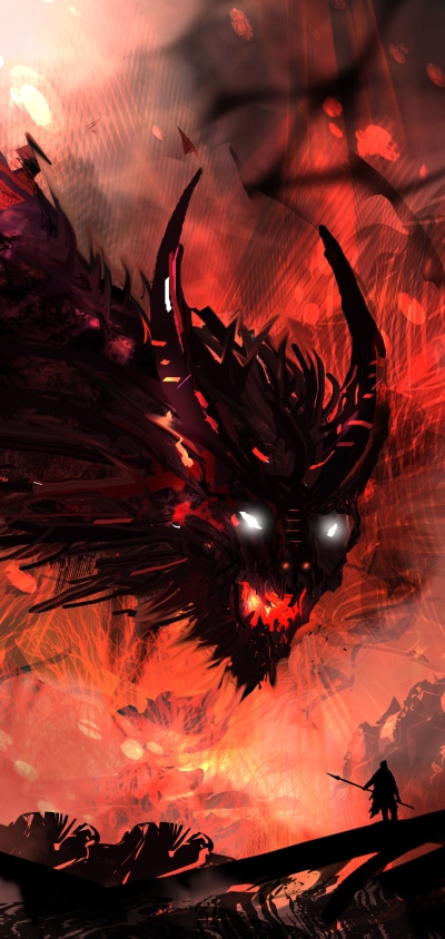 Fantasy Dragon, 1440x3040