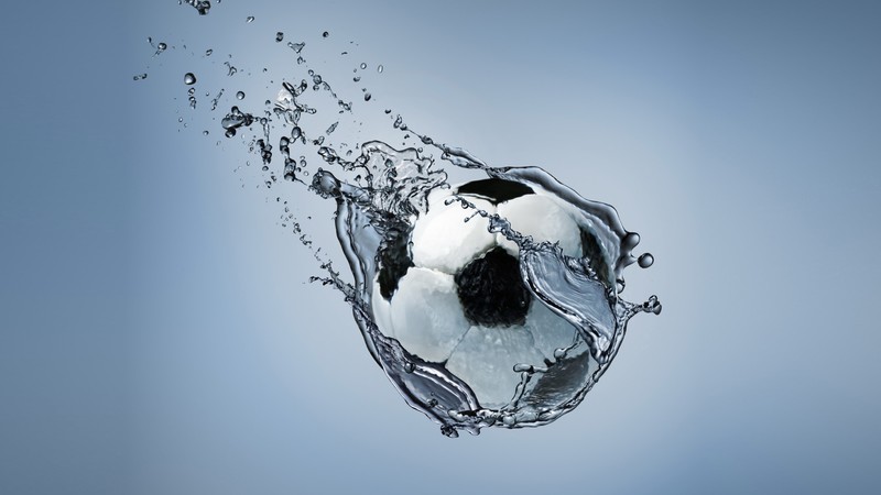 ball, football, water