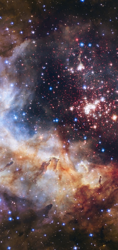 Sci Fi Nebula, Galaxy, Space, Milky Way, Stars, 1440x3040