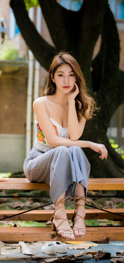 Women Asian, Brunette, Depth Of Field, Hat, 1440x3040