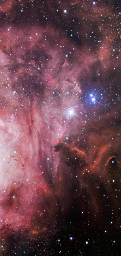 Sci Fi Nebula, Stars, Lagoon Nebula, 1440x3040
