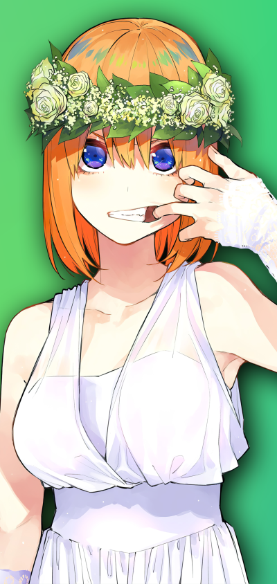 Anime The Quintessential Quintuplets, Yotsuba Nakano, 5-Toubun No Hanayome, 1440x3040