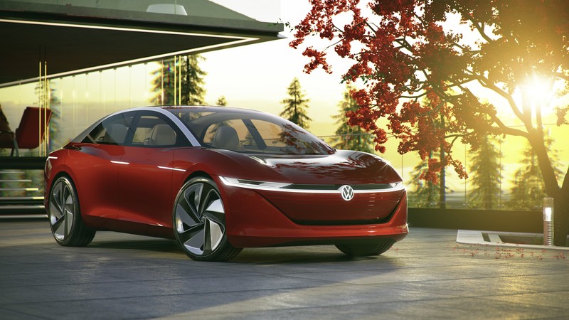 Volkswagen I.D. Vizzion, Geneva Motor Show 2018, electric car, 4k