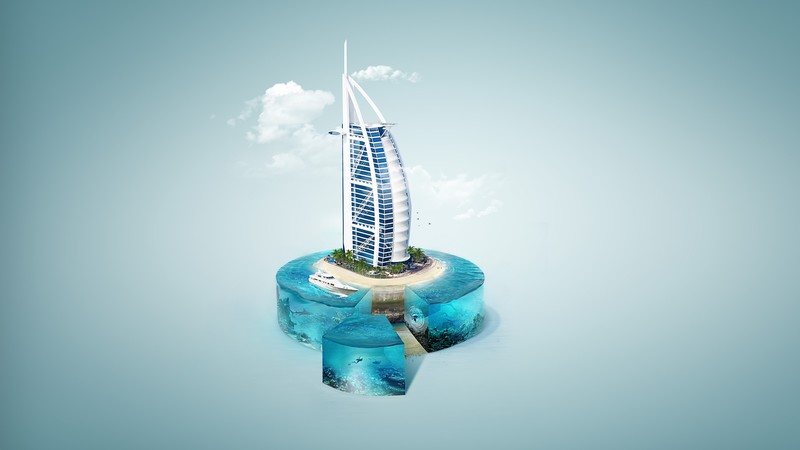 art, Burj Al Arab Hotel, 4k
