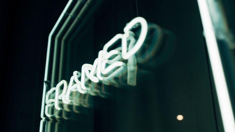 words, inscription, glow, 4k