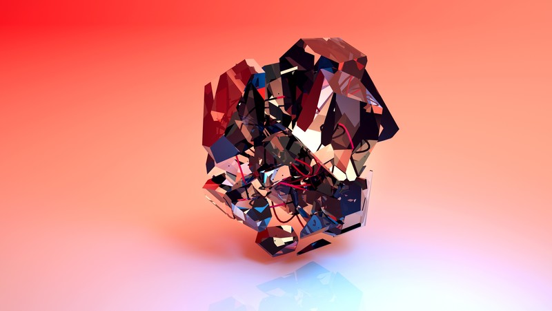 3D, abstract, shapes, 4k