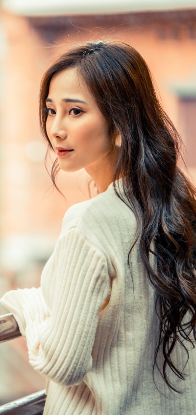 Women Model, Brunette, Asian, Long Hair, 1440x3040