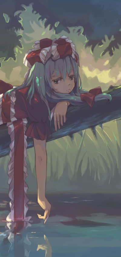 Anime Touhou, Hina Kagiyama, 1440x3040