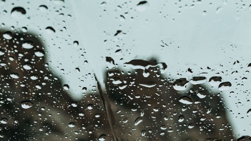 glass, drops, stains, rain, 4k