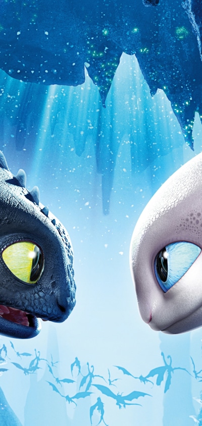 Movie How to Train Your Dragon: The Hidden World, White Night Fury, Toothless (How To Train Your Dragon), 1440x3040