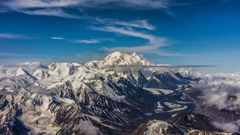 mountains, snow, winter, 4K