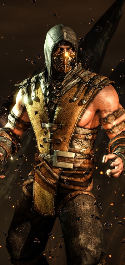 Video Game Mortal Kombat X, Scorpion (Mortal Kombat), 1440x3040