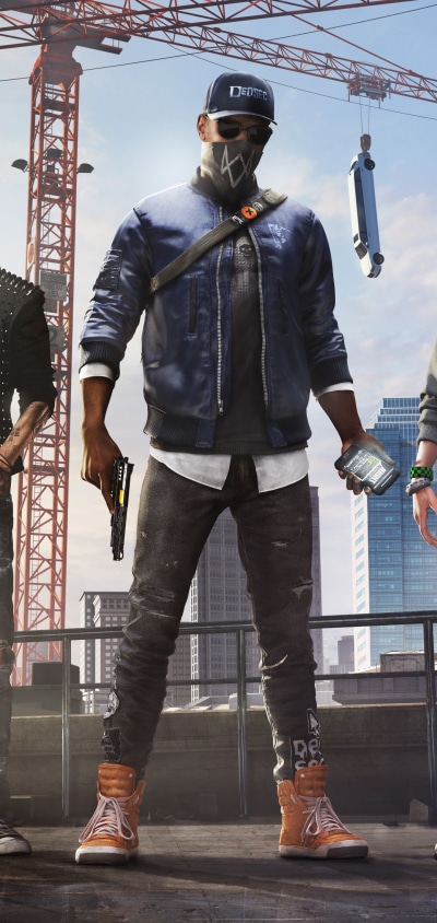 Video Game Watch Dogs 2, Marcus Holloway, 1440x3040