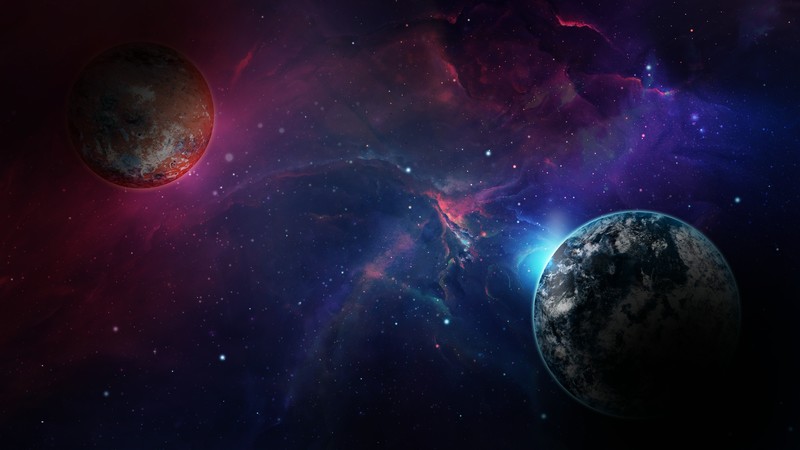 space, galaxy, planet, 4k