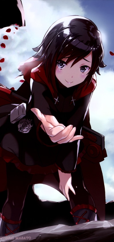 Anime RWBY, Ruby Rose (RWBY), 1440x3040