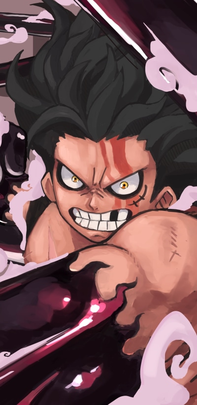 Anime One Piece, Monkey D. Luffy, Gear Fourth, 1440x2960