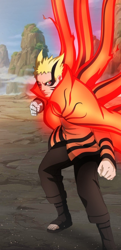 Anime Boruto, Naruto Uzumaki, Baryon Mode (Naruto), 1440x2960