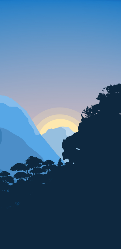 Artistic Sunset, Minimalist, 1440x2960