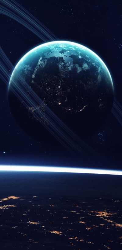 Sci Fi Planets, Planetary Ring, 1440x2960