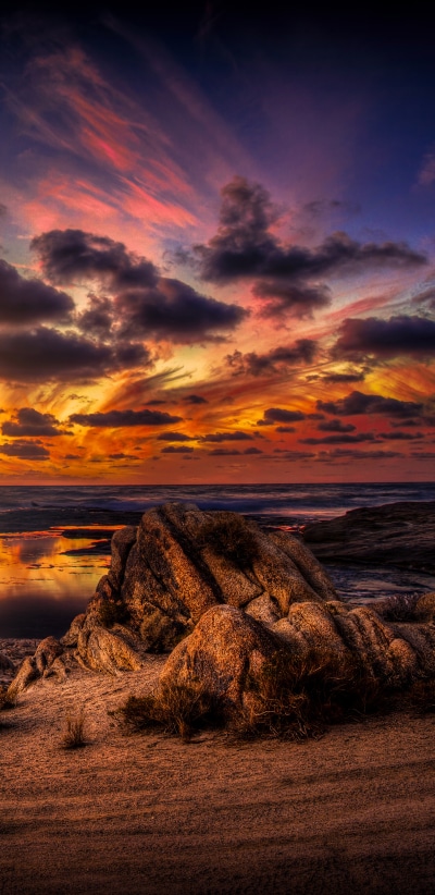 Earth Sunset, Sky, Horizon, 1440x2960