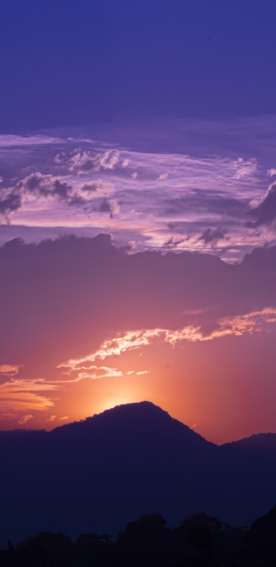 Earth Sunset, Mountain, 1440x2960