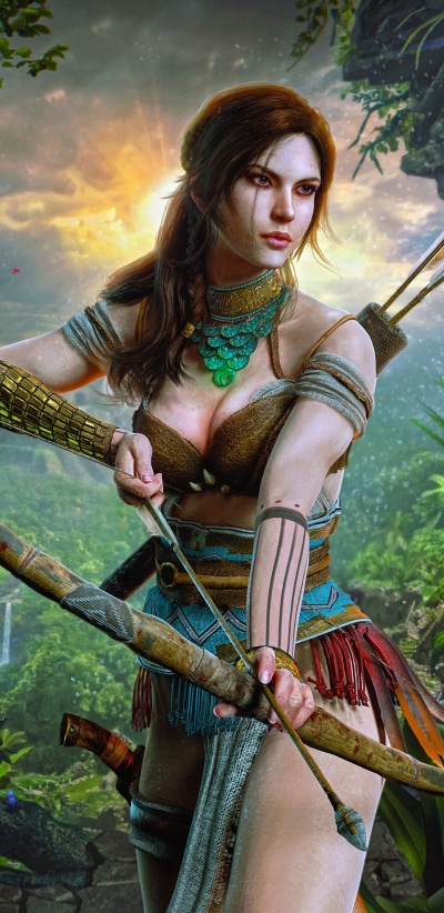 Video Game Shadow of the Tomb Raider, Arrow, Lara Croft, 1440x2960