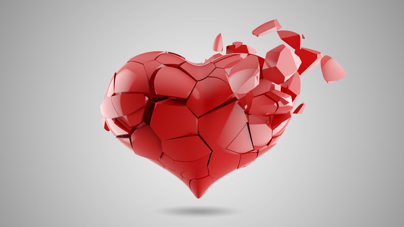 love image, heart, 4K