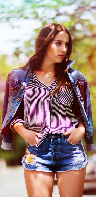 Women Model, Brunette, Bokeh, 1440x2960